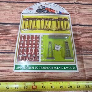 Model Power N Scale Train Layout Accessories Set – 51 Pieces – #1331
